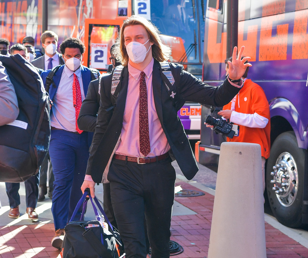 Clemson Football Photo of Trevor Lawrence and pittsburgh