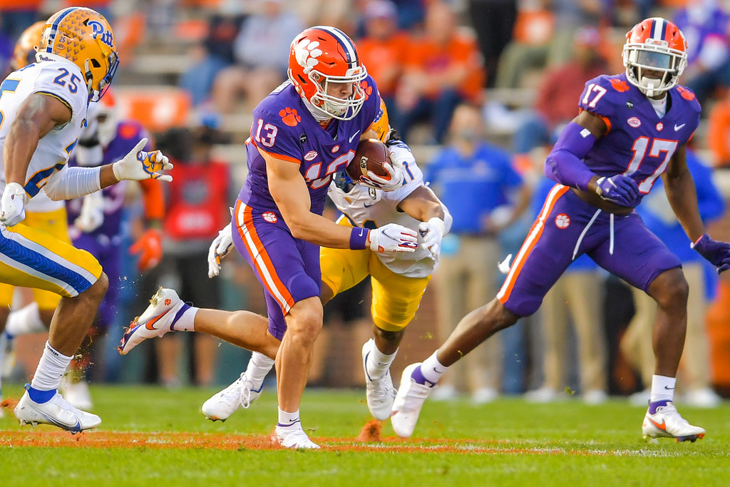 Clemson Football Photo of Brannon Spector and pittsburgh