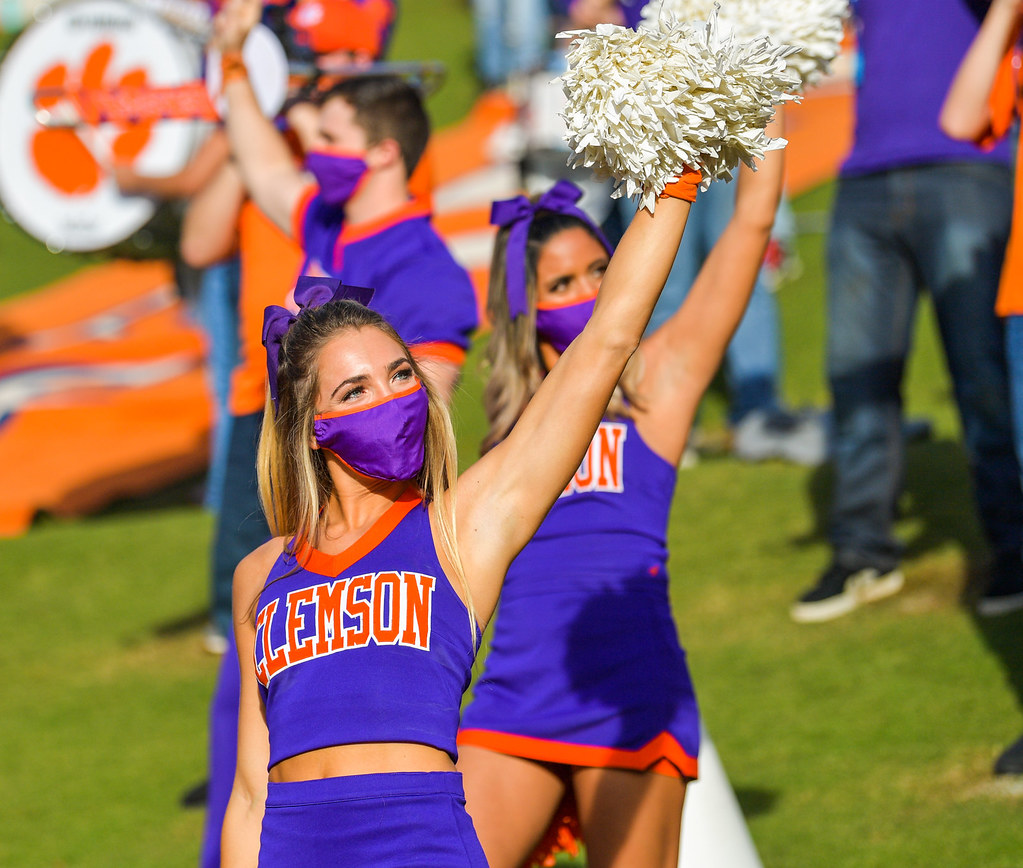 Clemson Football Photo of Cheerleaders and pittsburgh