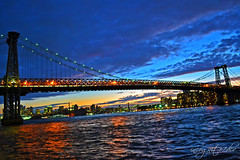 Williamsburg Bridge at Twilight from Domino Park Williamsburg Brooklyn New York City NY P00730 DSC_0484