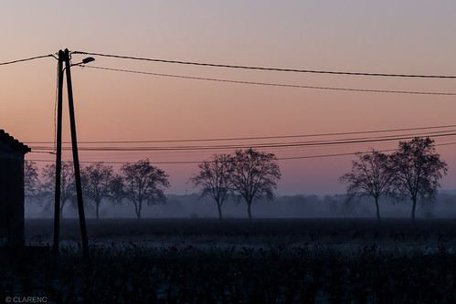 early morning landscape and sky