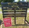 Welcome to Merom Sign (Merom, Indiana)
