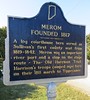 Merom Founded 1817 Marker (Merom, Indiana)