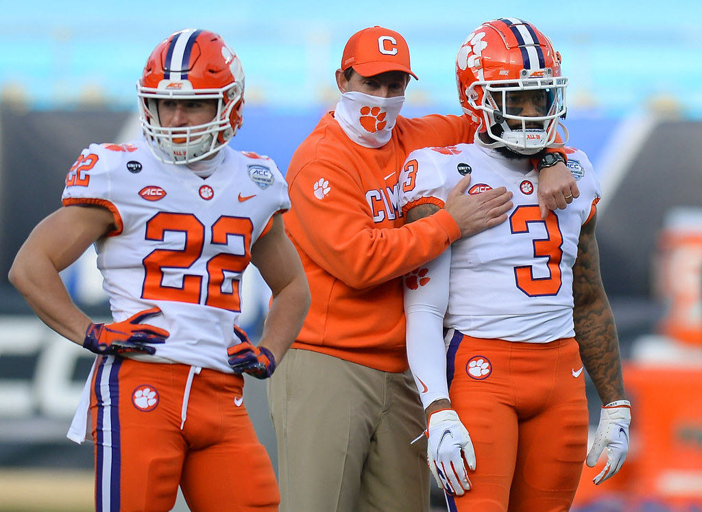 Clemson Football Photo of Amari Rodgers and Dabo Swinney and notredame and accchampionship