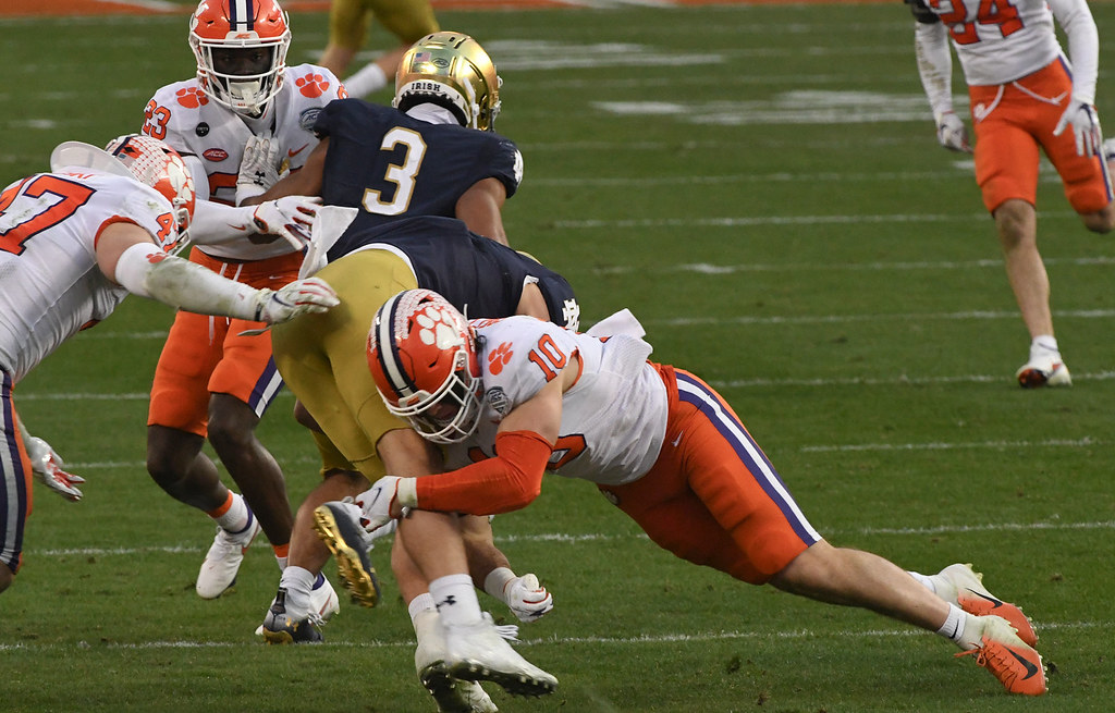 Clemson Football Photo of Baylon Spector and notredame and accchampionship