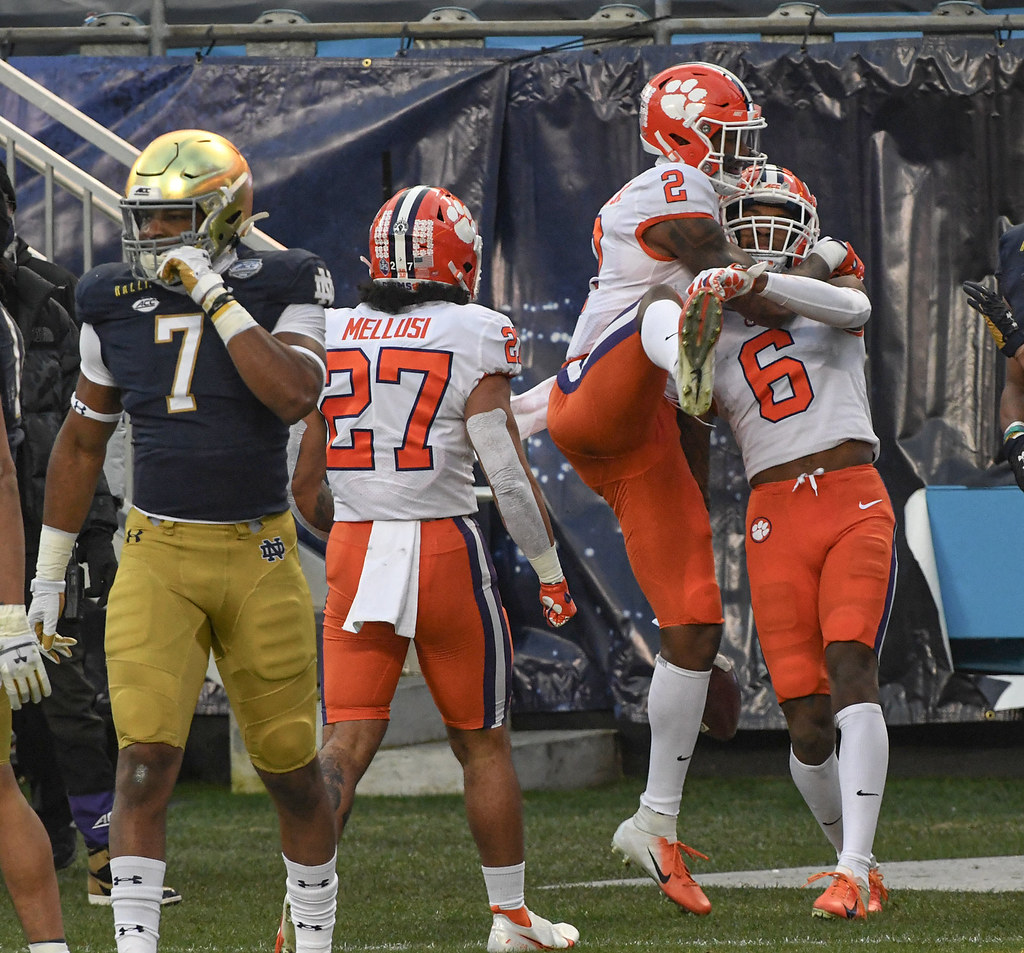 Clemson Football Photo of EJ Williams and notredame and accchampionship