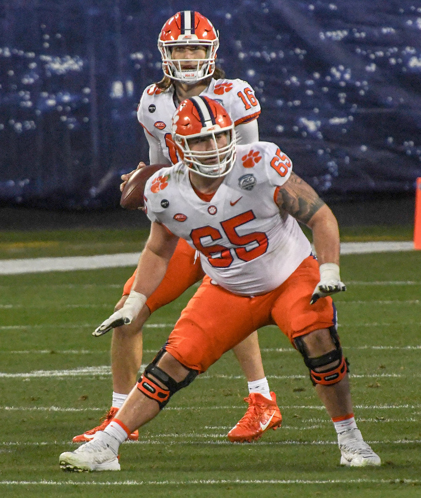 Clemson Football Photo of Matt Bockhorst and Trevor Lawrence and notredame and accchampionship