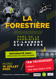 28 em compétition, Mardi 14 juillet 2020, Trail La Forestiere, Saint Laurent sur Sevre, 7 km