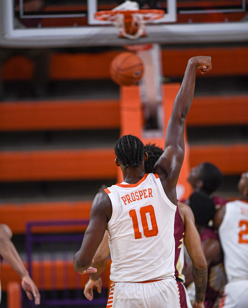 Clemson Basketball Photo of Olivier-Maxence Prosper and Florida State