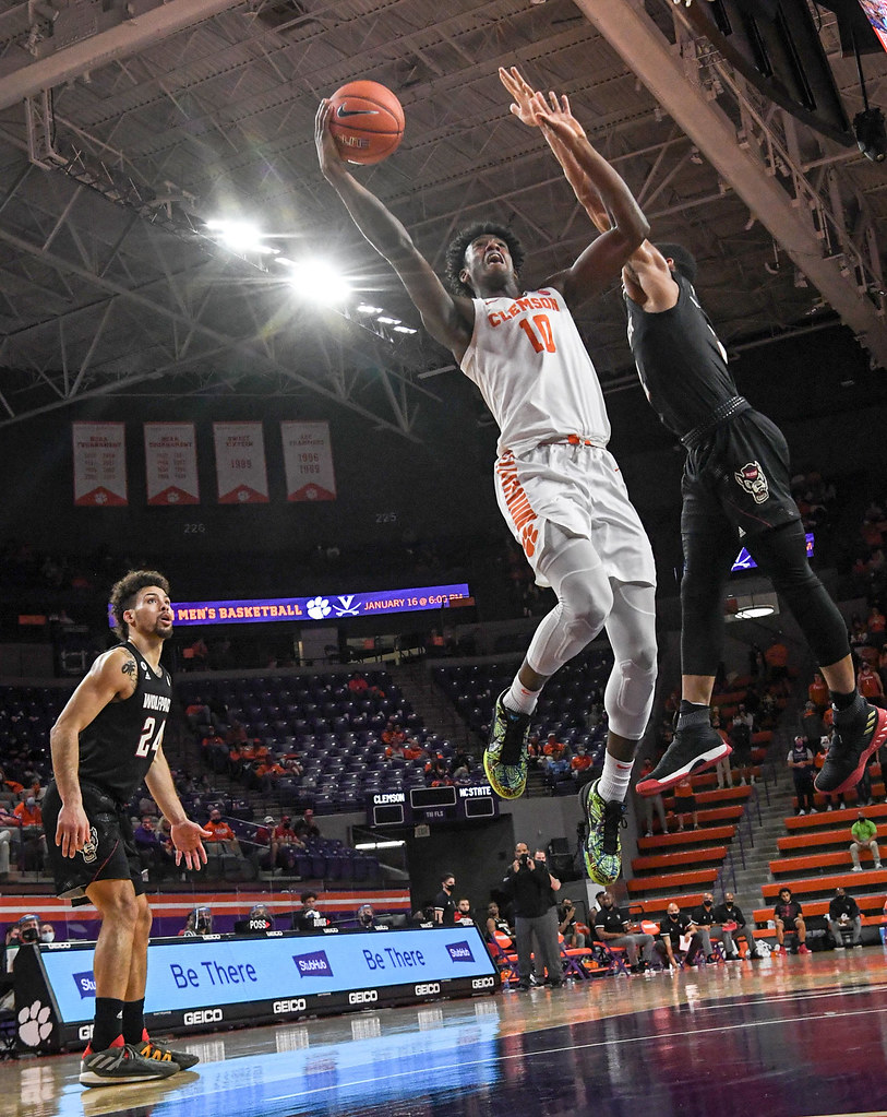 Clemson Basketball Photo of Olivier-Maxence Prosper and NC State