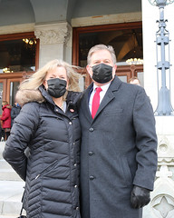 Rep. Anderson and his wife Carole after the outdoor swearing-in ceremony. 