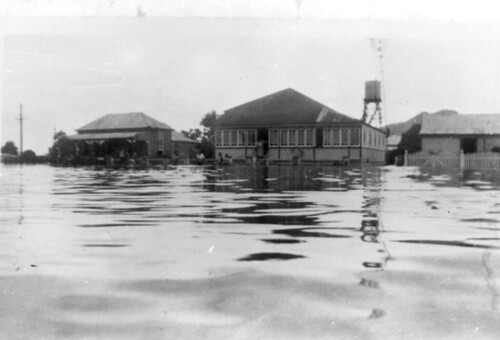 Homes Inundated by flood water, South Townsville, 1946