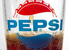 Pouring a Pepsi