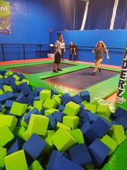Sue Jumping Into The Foam Pit