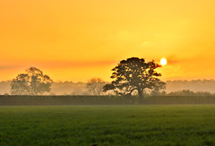 Lancashire countryside sunset