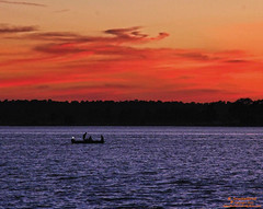 A Small Boat on the Tred Avon River at Sunset, Oxford Maryland