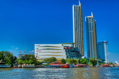 ICON SIAM shopping mall and condominium towers by the Chao Phraya river in Bangkok, Thailand