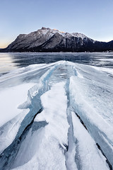 Cracked Ice, Abraham Lake, Kootenay Plains, Canadian Rockies