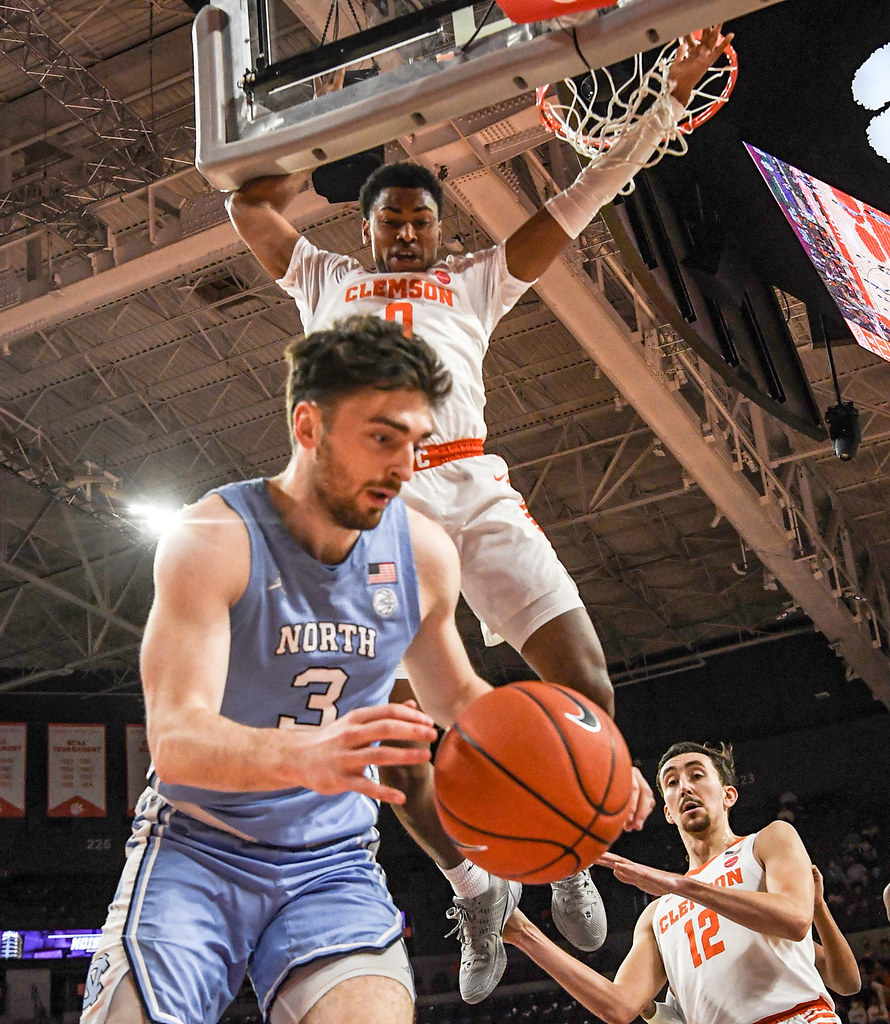 Clemson Basketball Photo of Clyde Trapp and North Carolina