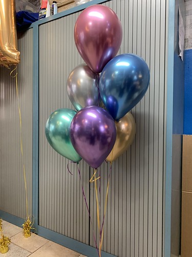 Tafeldecoratie 6ballonnen Chrome Ballonnen