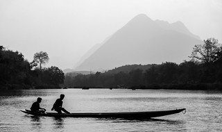 Scene from Nam ou river, Lao