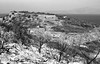 View to the acropolis of the ancient  city of Rhamnous, Attica, Greece  spring 1973