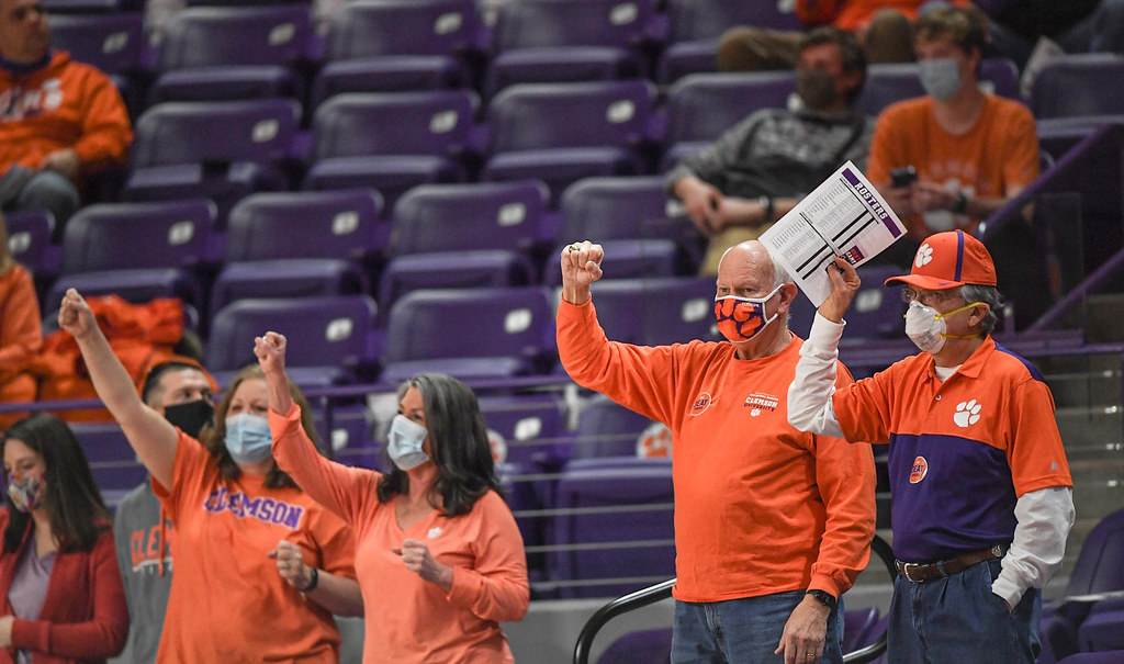 Clemson Basketball Photo of Fans and Syracuse