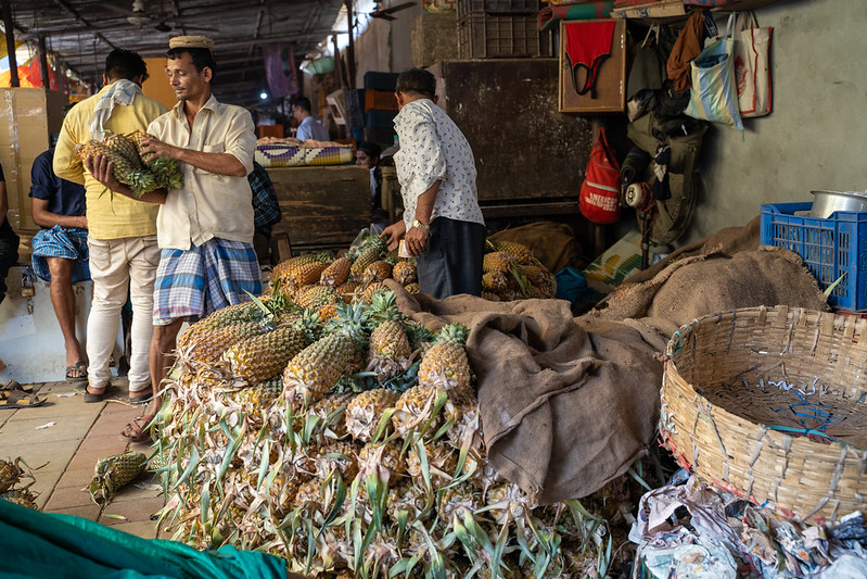 Mumbai, India - February 29, 2020: Vendors selling pineapple fruit hard at work in the Crawford Market, known for its fresh fruits and vegetables<br/>© <a href="https://flickr.com/people/39908901@N06" target="_blank" rel="nofollow">39908901@N06</a> (<a href="https://flickr.com/photo.gne?id=50970015911" target="_blank" rel="nofollow">Flickr</a>)