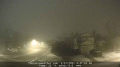 February 17, 2021 - Thick fog starts the day. (ThorntonWeather.com)