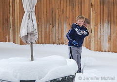 February 25, 2021 - Kiddos enjoying a snow day. (Jennifer McNeil)