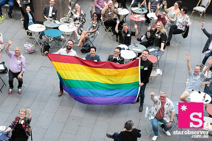 Mardi Gras Flag Raising @ Sydney Town Hall