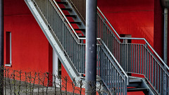 Red Wall Abstract