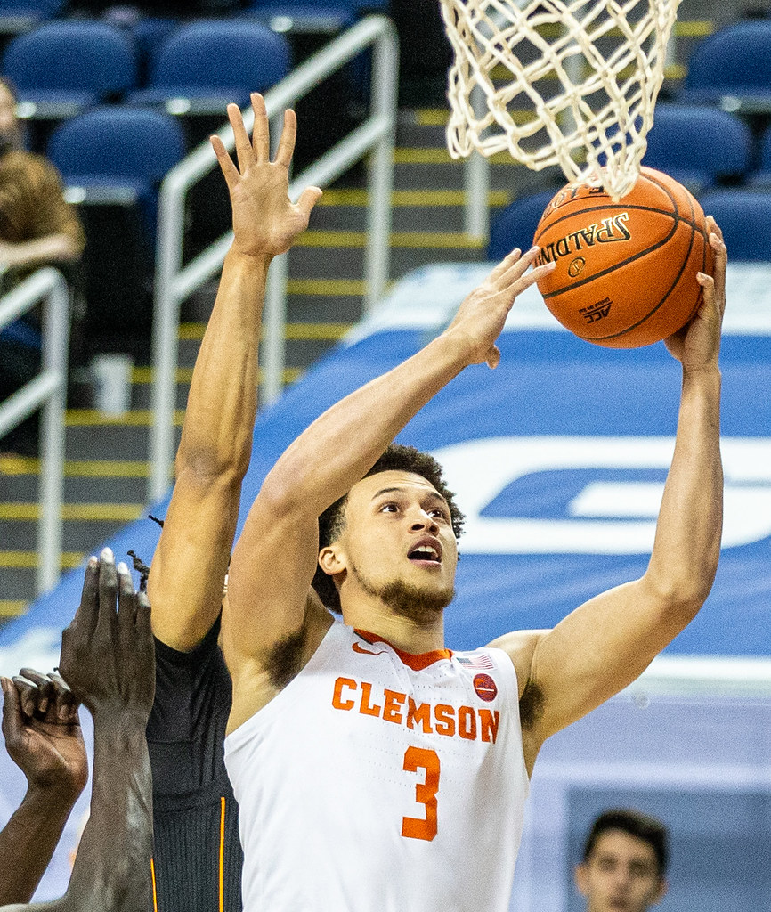 Clemson Basketball Photo of Chase Hunter and miami and acctournament