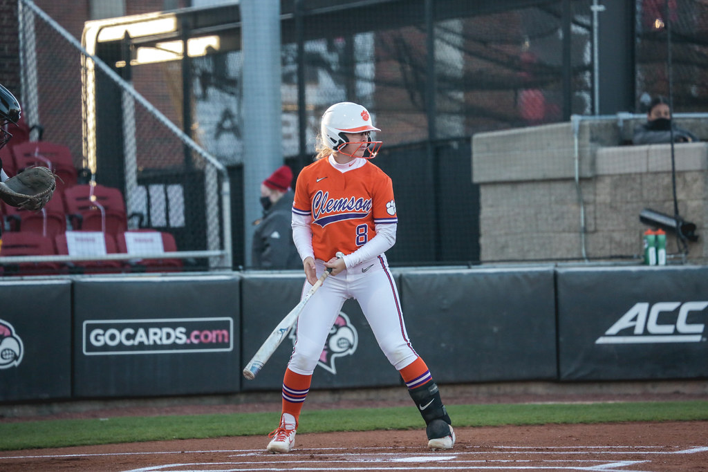 Clemson Softball Photo of Ansley Gilstrap and Louisville