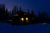 Cozy cabin at night by USFWSAlaska, on Flickr