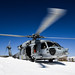 An MH-60S Sea Hawk helicopter conducts high-altitude landing training in Inyokern, Calif.
