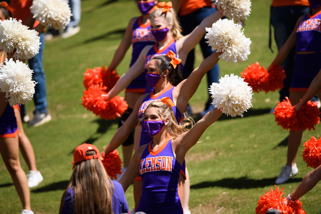 Clemson Football Photo of Cheerleaders and South Carolina and usa