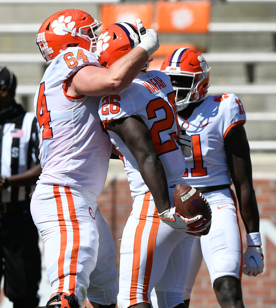 Clemson Football Photo of Phil Mafah and Walker Parks and sc and usa