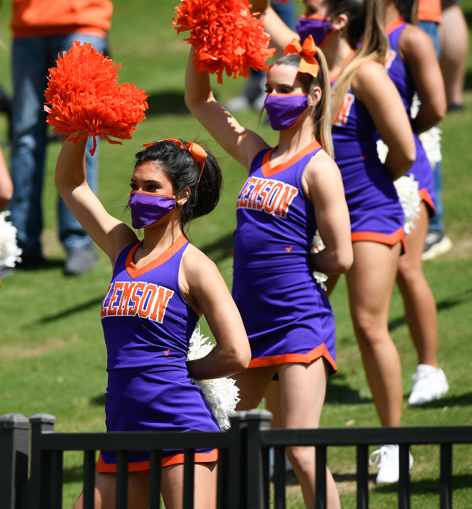 Clemson Football Photo of Cheerleaders and sc and usa