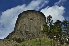 Clouds Floating by Devils Tower (Bear Lodge, Devils Tower National Monument)