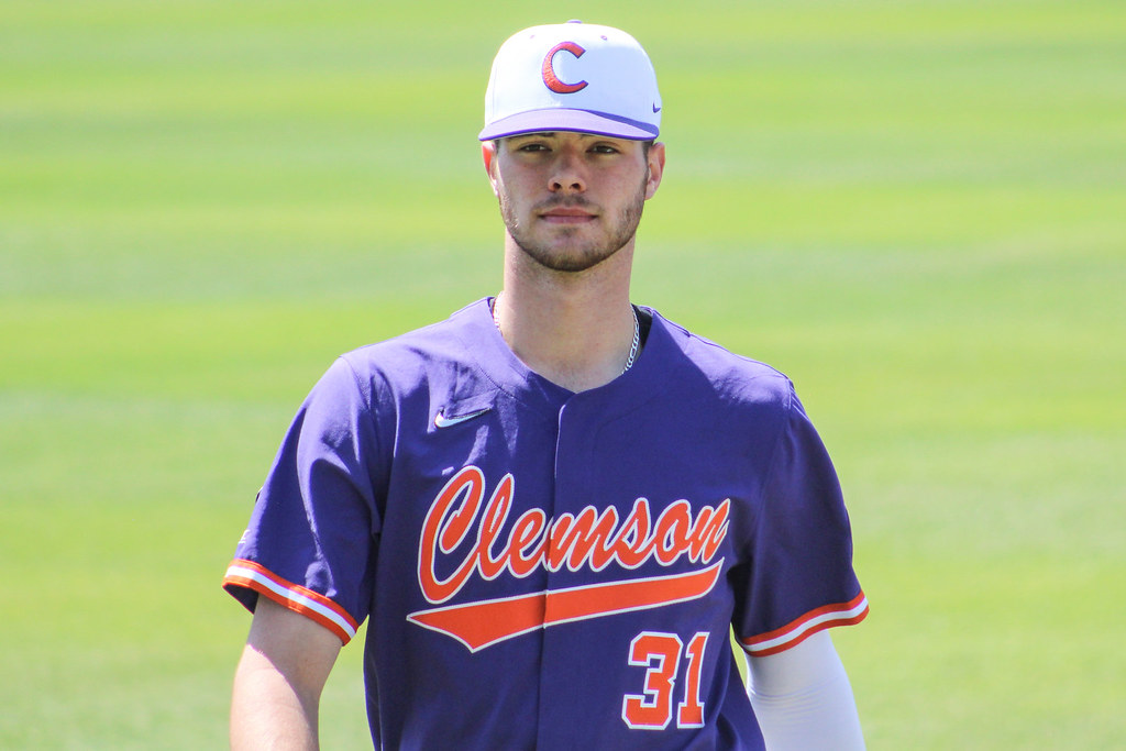 Clemson Baseball Photo of Caden Grice and NC State