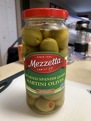 2021 103/365 4/13/2021 TUESDAY - Imported Spanish Queen Martini Olives Marinated With Vermouth - Mezzetta