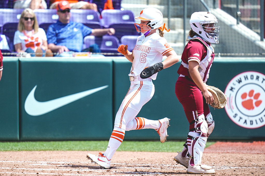 Clemson Softball Photo of Carlee Shannon and Boston College