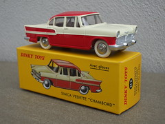 Boxed Atlas Dinky Toys Red & Cream Simca Vedette Chambord