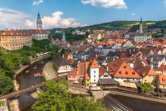 Český Krumlov Krumau  Stadtansicht Panorama
