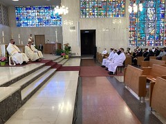 Bishop gives homily at Transitional Diaconate Mass.
