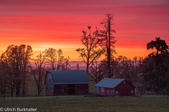 Another barn at sunset...