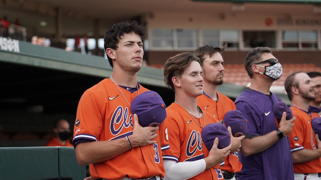 Clemson Baseball Photo of Dylan Brewer and Louisville