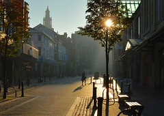 Early morning sunshine on Friargate, Preston