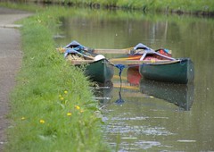 Canoes on the canal at Preston